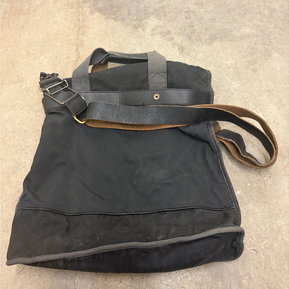 Diesel‎ black label leather canvas messenger bag